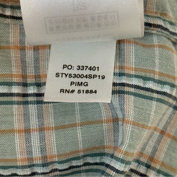 Patagonia Worn Wear M's Puckerware Shirt matcha green SZ L organic cotton blend - Picture 10 of 10
